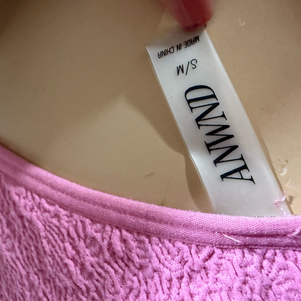 Pink Textured Halter Top - Picture 8 of 9